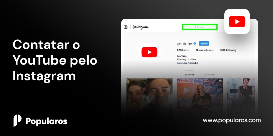 Contatar o YouTube pelo Instagram