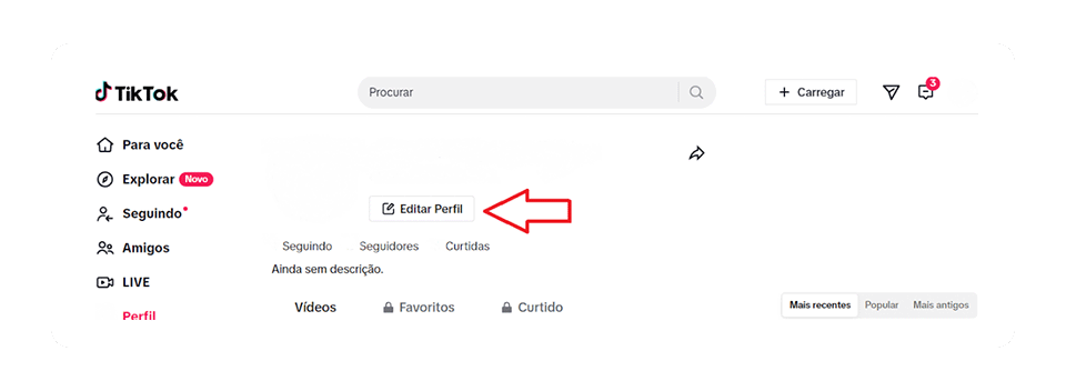 Como adicionar um link à sua bio do TikTok? - 2ª Etapa