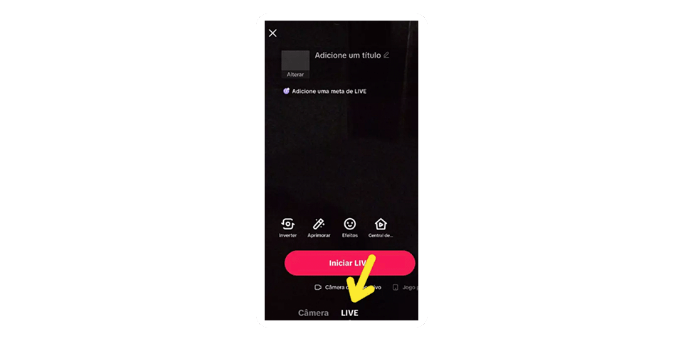 Como fazer uma live no TikTok? - 3ª Etapa