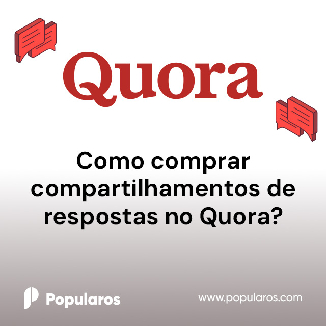 Como comprar compartilhamentos de respostas no Quora?